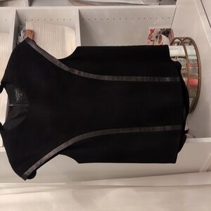 Rag & Bone Leather and Crepe Blouse